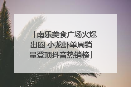 南乐美食广场火爆出圈 小龙虾单周销量登顶抖音热销榜