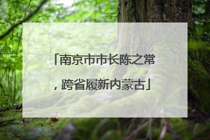 南京市市长陈之常，跨省履新内蒙古