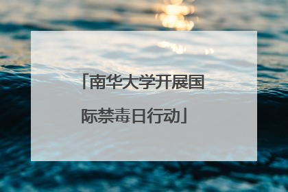 南华大学开展国际禁毒日行动