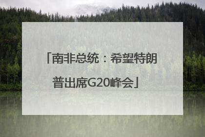 南非总统：希望特朗普出席G20峰会