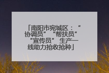 南阳市宛城区：“协调员”“帮扶员”“宣传员” 生产一线助力抢收抢种