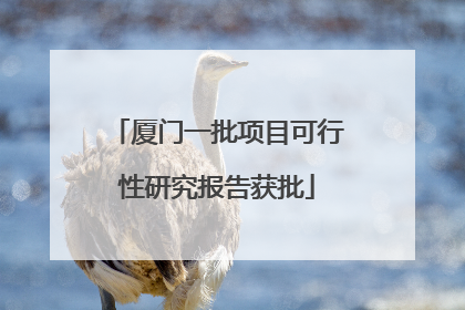 厦门一批项目可行性研究报告获批