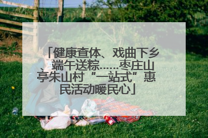 健康查体、戏曲下乡、端午送粽……枣庄山亭朱山村“一站式”惠民活动暖民心