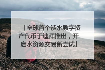 全球首个淡水数字资产代币于迪拜推出，开启水资源交易新尝试
