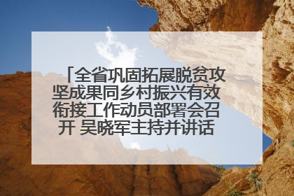 全省巩固拓展脱贫攻坚成果同乡村振兴有效衔接工作动员部署会召开 吴晓军主持并讲话 罗东川作安排部署