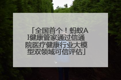 全国首个！蚂蚁AI健康管家通过信通院医疗健康行业大模型双领域可信评估