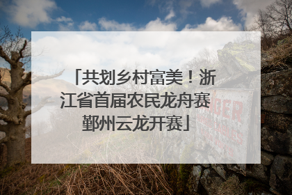 共划乡村富美！浙江省首届农民龙舟赛鄞州云龙开赛