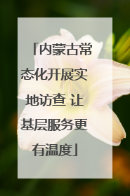 内蒙古常态化开展实地访查 让基层服务更有温度