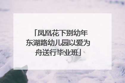 凤凰花下别幼年 东湖路幼儿园以爱为舟送行毕业班
