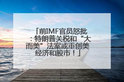 前IMF官员怒批：特朗普关税和“大而美”法案或重创美经济和股市！