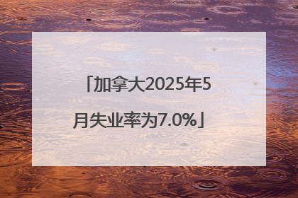加拿大2025年5月失业率为7.0%
