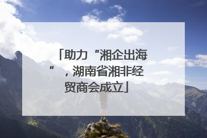 助力“湘企出海”，湖南省湘非经贸商会成立