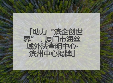 助力“滨企创世界”，厦门市海丝域外法查明中心·滨州中心揭牌