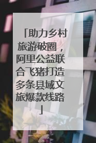 助力乡村旅游破圈，阿里公益联合飞猪打造多条县域文旅爆款线路