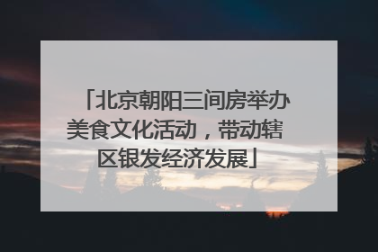 北京朝阳三间房举办美食文化活动，带动辖区银发经济发展