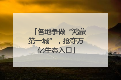各地争做“鸿蒙第一城”，抢夺万亿生态入口