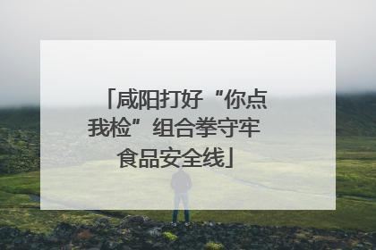 咸阳打好“你点我检”组合拳守牢食品安全线