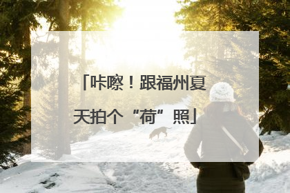 咔嚓！跟福州夏天拍个“荷”照