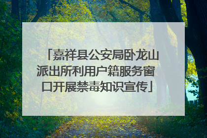 嘉祥县公安局卧龙山派出所利用户籍服务窗口开展禁毒知识宣传