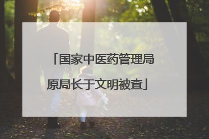 国家中医药管理局原局长于文明被查