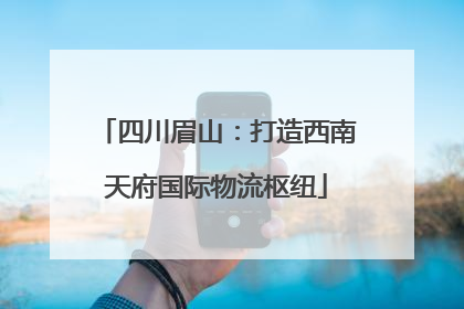 四川眉山：打造西南天府国际物流枢纽