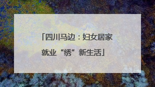 四川马边：妇女居家就业“绣”新生活