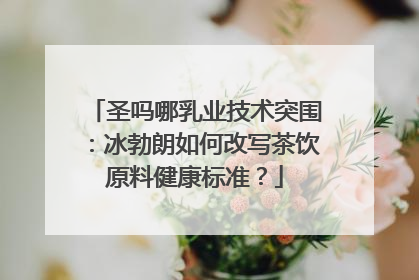 圣吗哪乳业技术突围：冰勃朗如何改写茶饮原料健康标准？