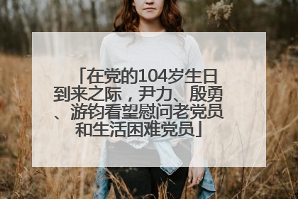 在党的104岁生日到来之际，尹力、殷勇、游钧看望慰问老党员和生活困难党员