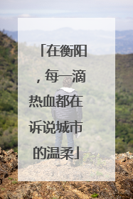 在衡阳，每一滴热血都在诉说城市的温柔