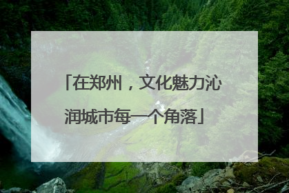 在郑州，文化魅力沁润城市每一个角落
