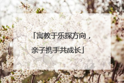 寓教于乐探方向，亲子携手共成长