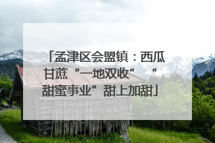 孟津区会盟镇：西瓜甘蔗“一地双收” “甜蜜事业”甜上加甜