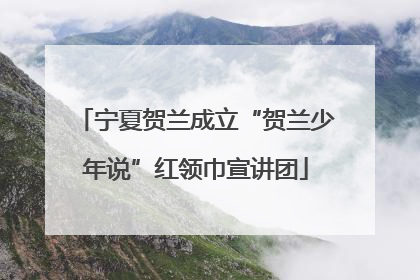宁夏贺兰成立“贺兰少年说”红领巾宣讲团