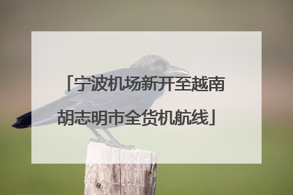 宁波机场新开至越南胡志明市全货机航线