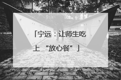宁远：让师生吃上 “放心餐”