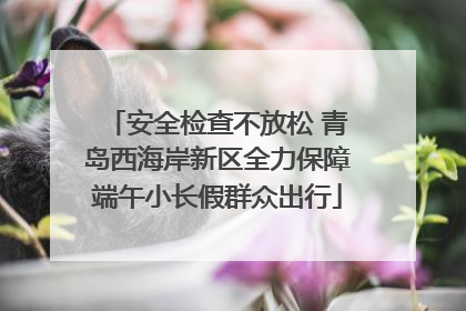 安全检查不放松 青岛西海岸新区全力保障端午小长假群众出行