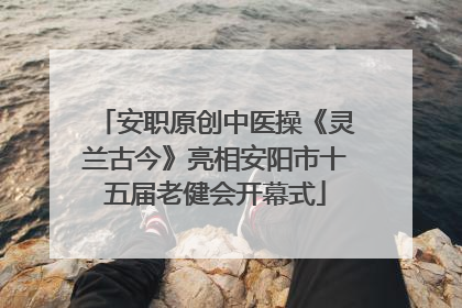 安职原创中医操《灵兰古今》亮相安阳市十五届老健会开幕式