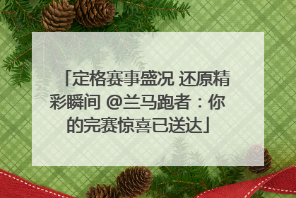 定格赛事盛况 还原精彩瞬间 @兰马跑者：你的完赛惊喜已送达