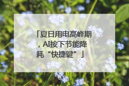 夏日用电高峰期，AI按下节能降耗“快捷键”