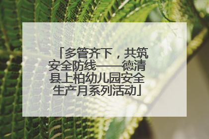 多管齐下，共筑安全防线——德清县上柏幼儿园安全生产月系列活动