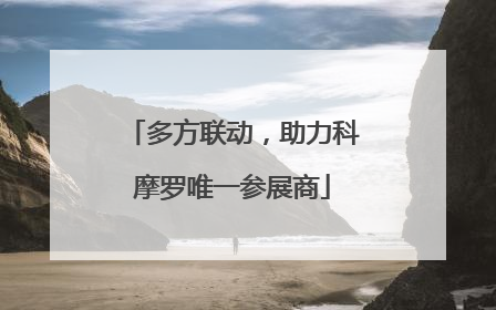 多方联动，助力科摩罗唯一参展商