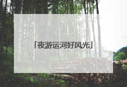 夜游运河好风光
