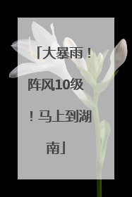 大暴雨！阵风10级！马上到湖南