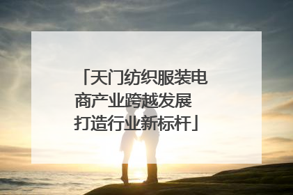 天门纺织服装电商产业跨越发展 打造行业新标杆