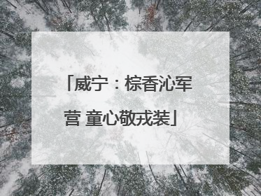 威宁：棕香沁军营 童心敬戎装
