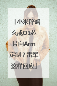 小米辟谣玄戒O1芯片向Arm定制？雷军这样回应