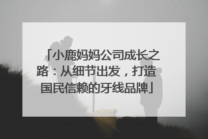小鹿妈妈公司成长之路：从细节出发，打造国民信赖的牙线品牌