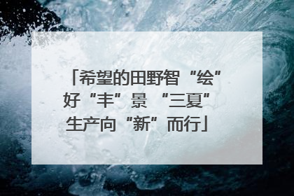 希望的田野智“绘”好“丰”景 “三夏”生产向“新”而行