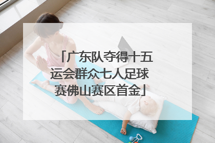 广东队夺得十五运会群众七人足球赛佛山赛区首金