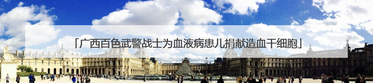 广西百色武警战士为血液病患儿捐献造血干细胞